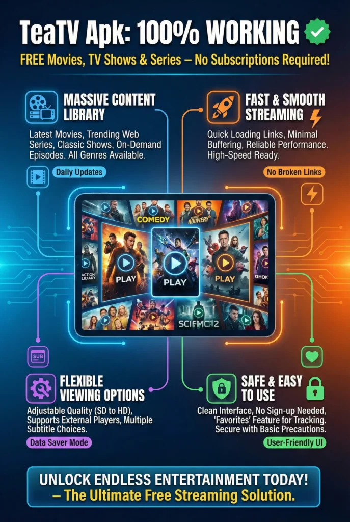 TeaTV Apk 100% Working – Free Movies, TV Shows & Series