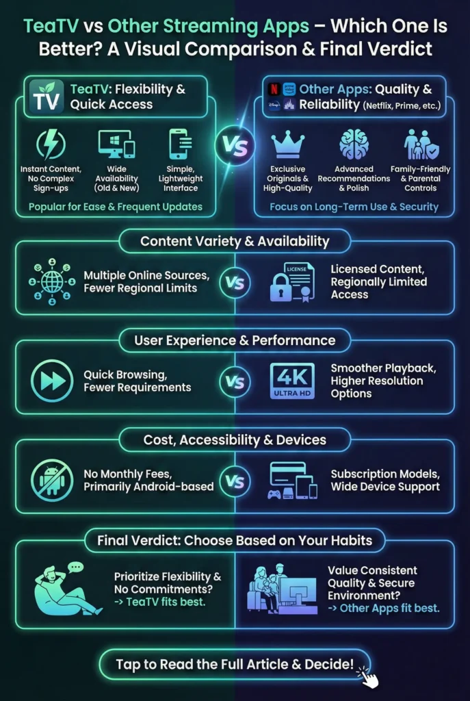 TeaTV vs Other Streaming Apps – Which One Is Better